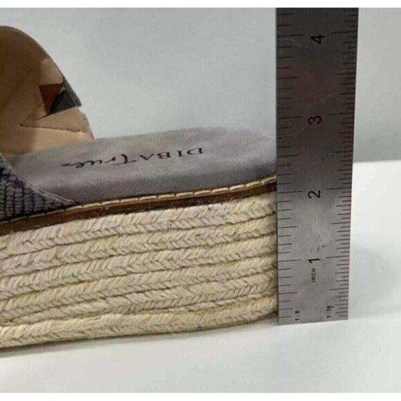 Diba True Demi Chase Snake Print Gray Wedge Sandal Espadrille New In Box Size 10 - Picture 8 of 9